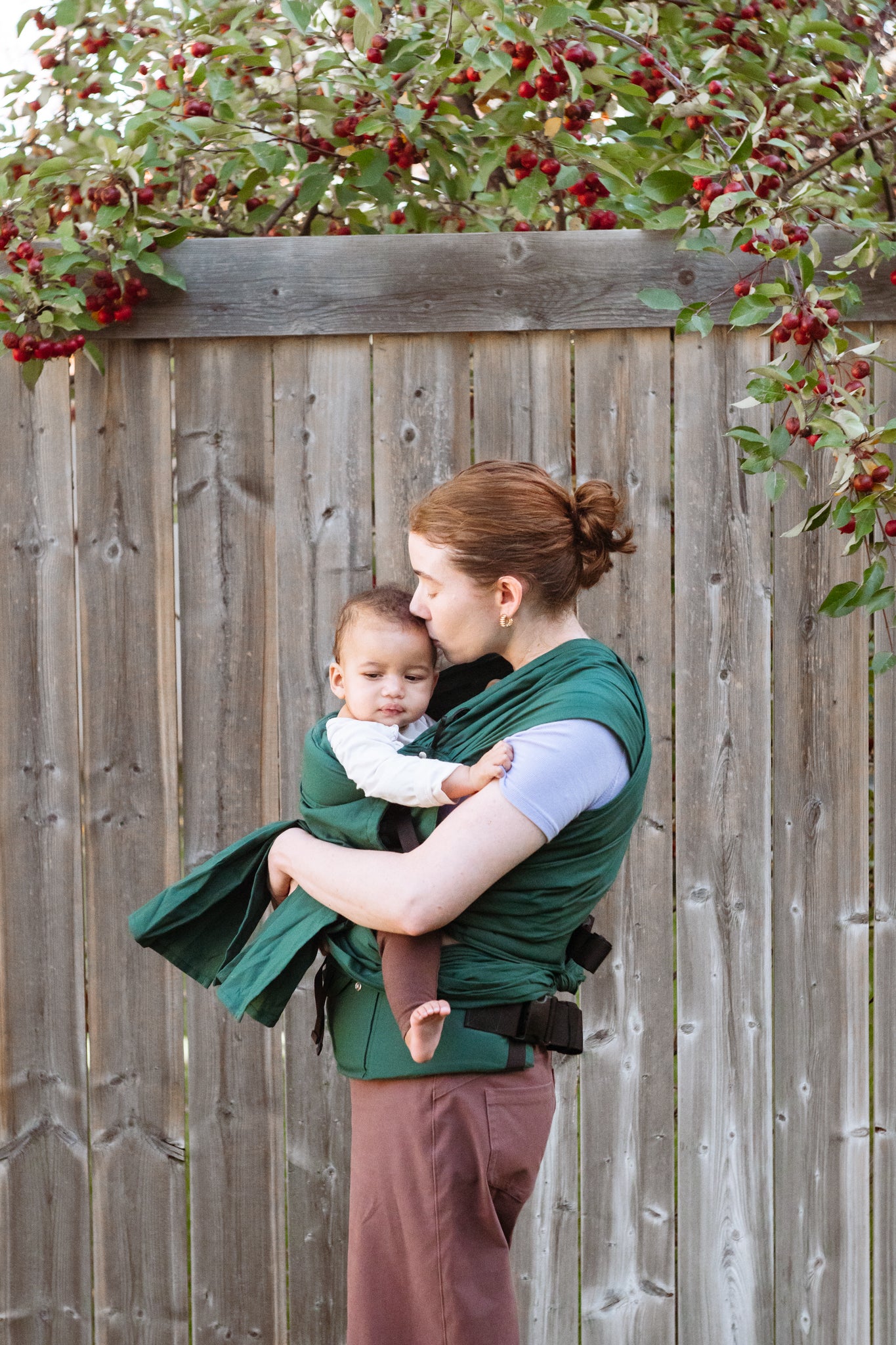 Infant Half Buckle Wrap-Style Straps Babue Carrier: BabyBabue, Emerald Green